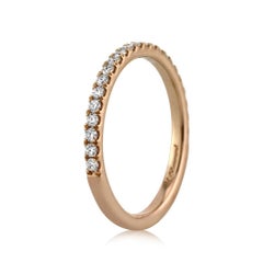 0.35ct Round Brilliant Cut Diamond Wedding Band in 18k Rose Gold