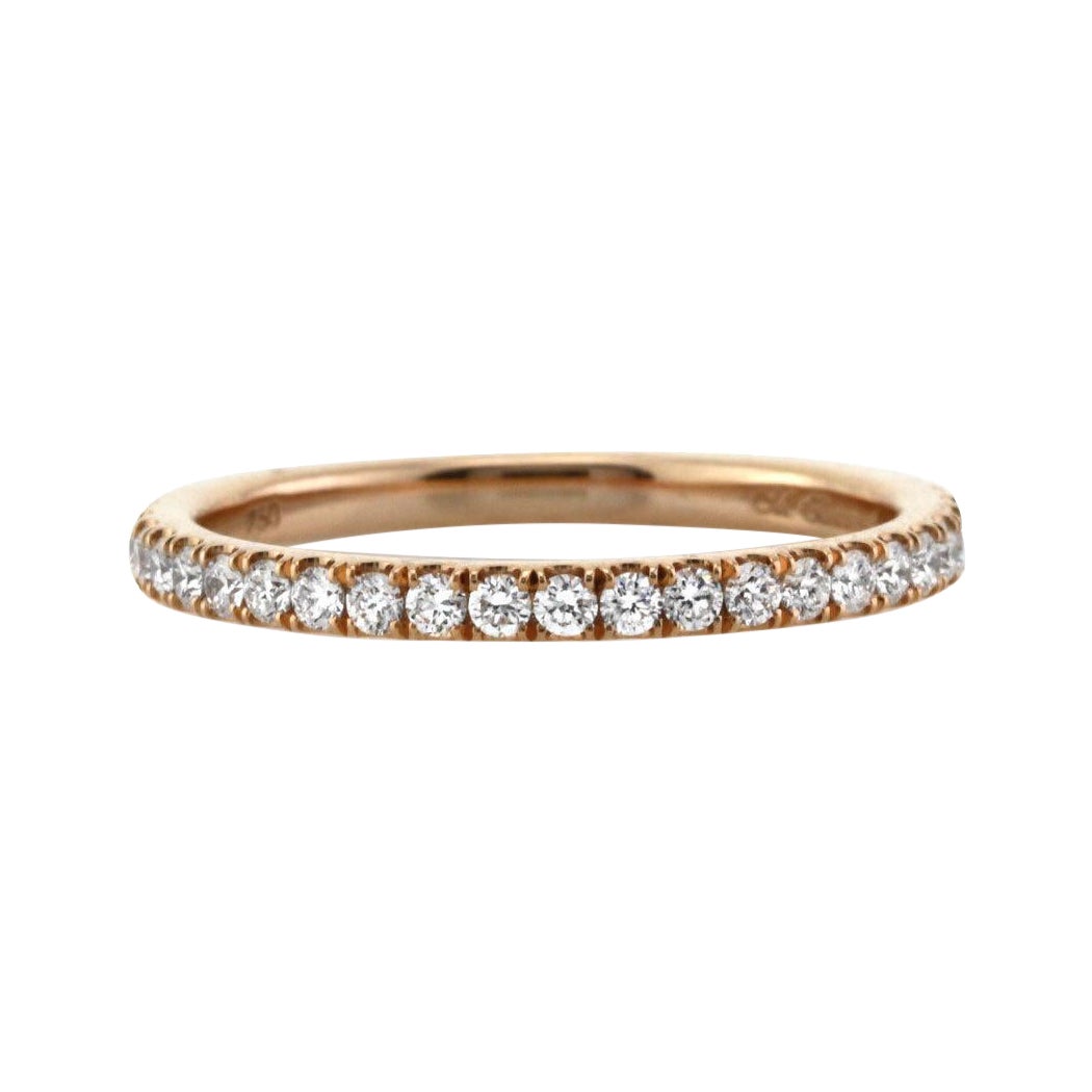 0.35ct Round Brilliant Cut Diamond Wedding Band in 18k Rose Gold