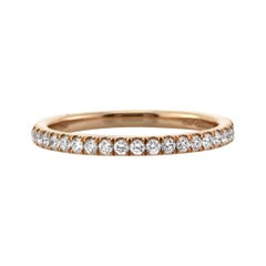 0.35ct Round Brilliant Cut Diamond Wedding Band in 18k Rose Gold
