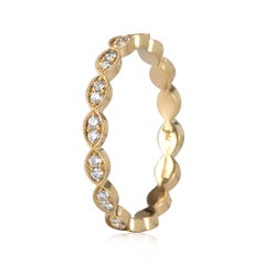 0.35ct Round Cut Diamond Eternity Band in 18k Yellow Gold