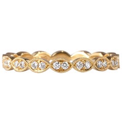 0.35ct Round Cut Diamond Eternity Band in 18k Yellow Gold