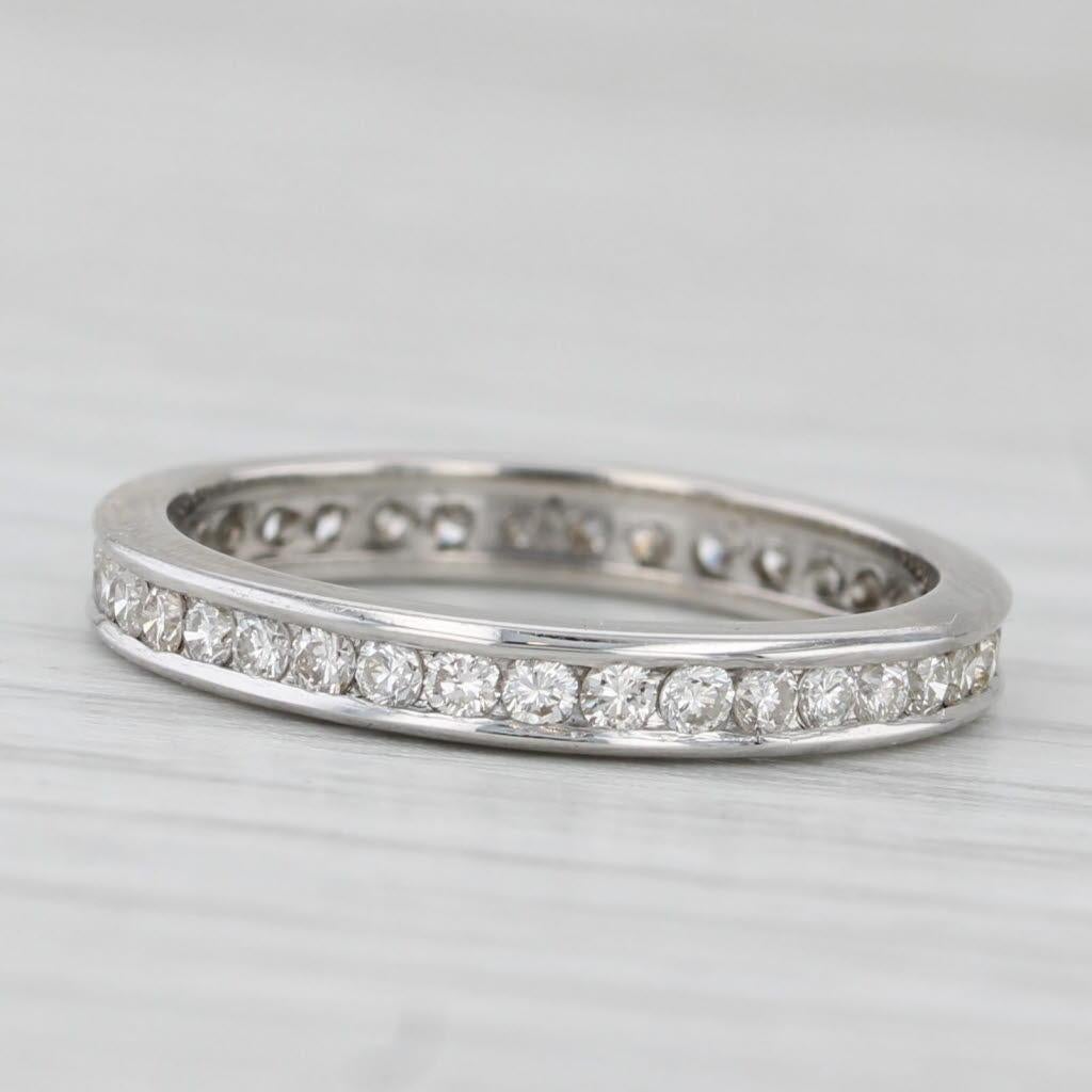 Women's or Men's 0.35ctw Diamond Eternity Wedding Band Stackable Anniversary Ring 4.25 For Sale