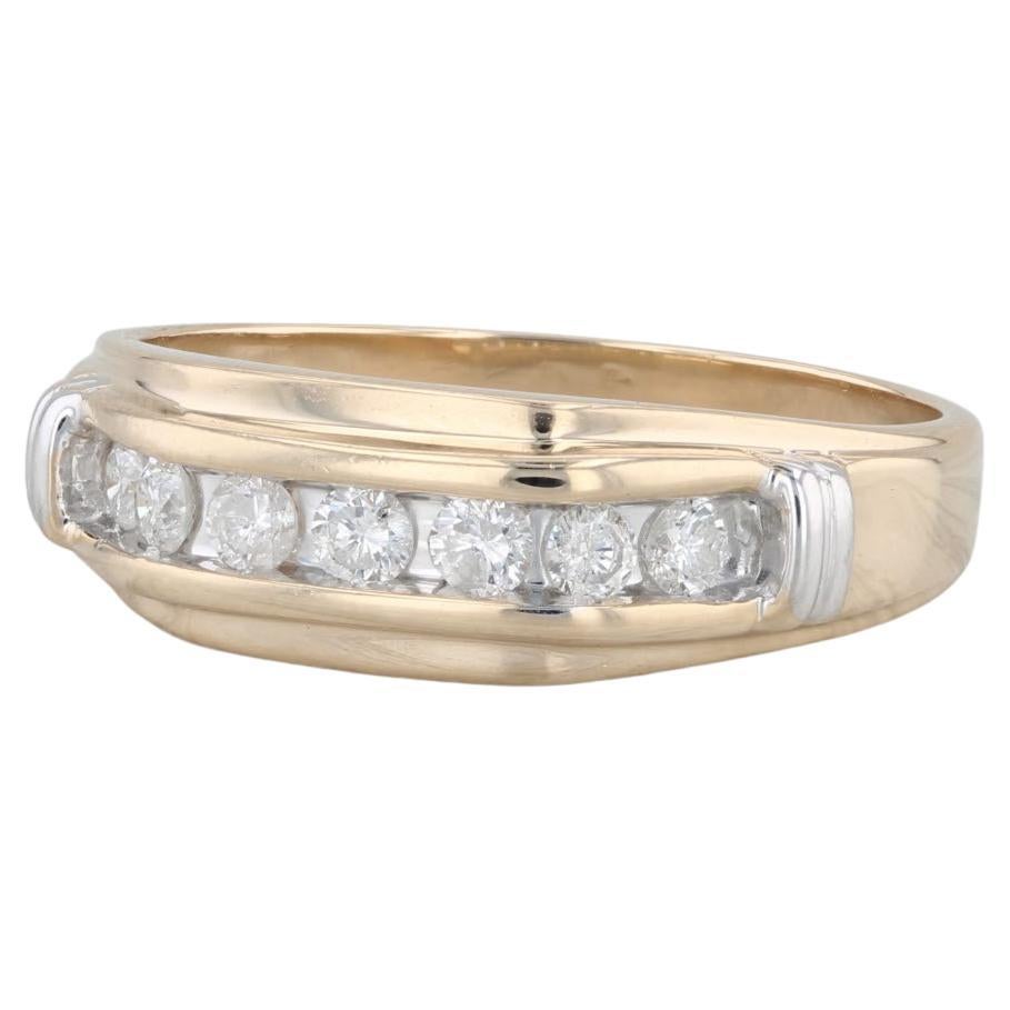 0,35 Karat Diamant Herren-Hochzeitsring 14k Gelbgold Größe 11 Ring