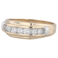 0.35ctw Diamond Men's Wedding Band 14k Yellow Gold Size 11 Ring