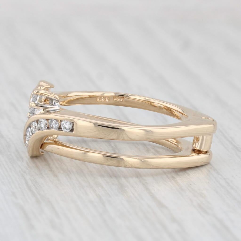 0,35 Karat Diamant Ring Jacke Enhancer Guard 14k Gold Größe 7,25 Brautringe move Damen im Angebot