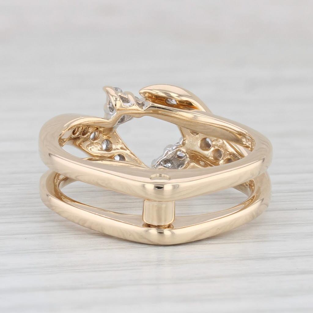0,35 Karat Diamant Ring Jacke Enhancer Guard 14k Gold Größe 7,25 Brautringe move im Angebot 1