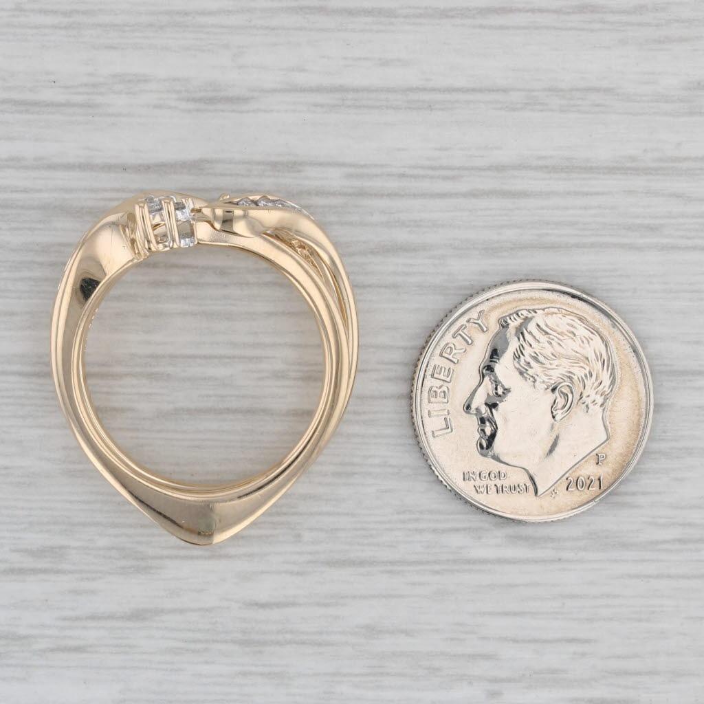0,35 Karat Diamant Ring Jacke Enhancer Guard 14k Gold Größe 7,25 Brautringe move im Angebot 4