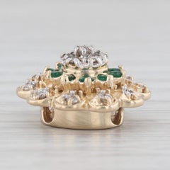 0.35ctw Emerald Diamond Slide Bracelet Charm 14k Yellow Gold Richard Klein