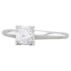 0.35ctw VS2 Round Diamond Solitaire Engagement Ring 14k White Gold Size 6.5