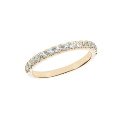 Sunita Nahata Aquamarine 0.36ct. Eternity Ring in 14Karat Yellow Gold.