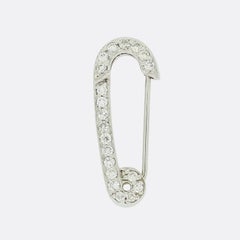 0.36 Carat Diamond Safety Pin Brooch