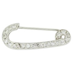 0.36 Carat Diamond Safety Pin Brooch