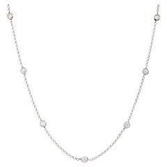 0.36 Carat Round Brilliante Diamonds By The Yard Necklace 18 Karat In Stock