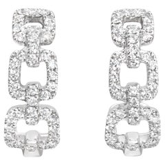 Roman Malakov Diamonds, orecchini aperti con diamanti rotondi a taglio brillante da 0,36 carati totali