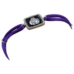 0.36 Carat VS G Diamonds On 18 Carat White Gold  Grams 7.85 Black Enamel