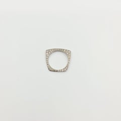 0.365 Carat Diamond Ring G/SI1 18k White Gold, 31 Brilliant Cut Pave Diamonds
