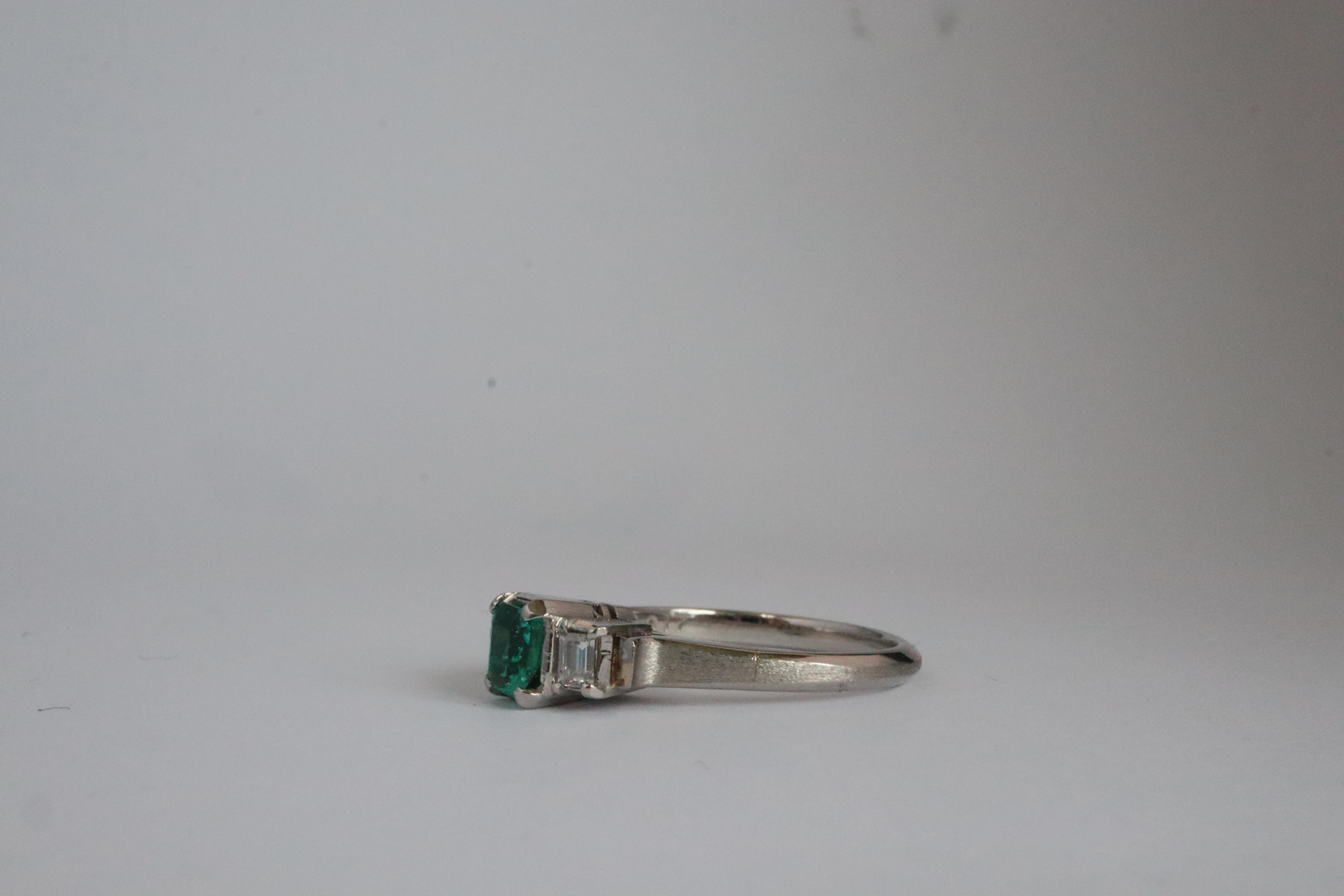 0.36Ct Colombian Emerald Ring For Sale 6