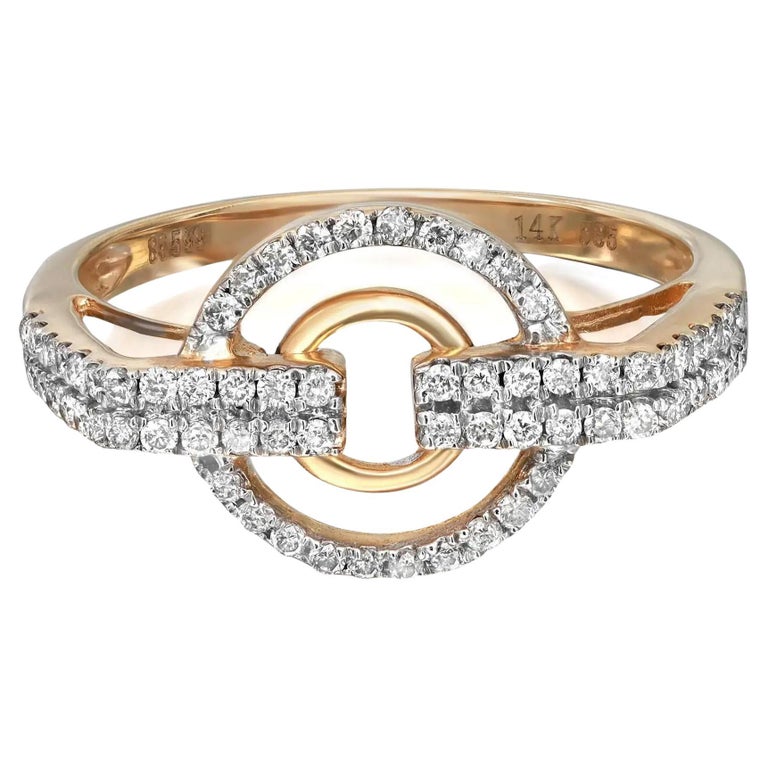 0.36cttw Prong Set Round Cut Diamond Ladies Ring 14k Yellow Gold For ...