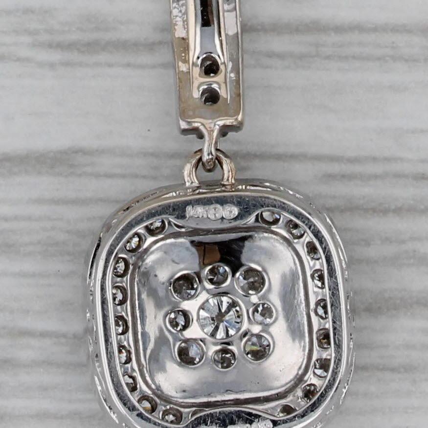 Collana con ciondolo a forma di aureola con diamante da 0,36 ct. in oro bianco 14k e catena con cavo da 18