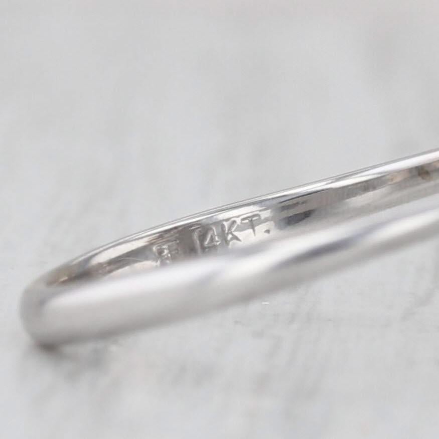 Anello aureolato con diamanti da 0,36 carati in oro bianco 14k, misura 6, fidanzamento a forma di marquise in vendita 3