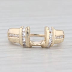 0.36ctw Diamond Ring Guard Enhancer Ring 14k Yellow Gold Size 5.75 Wedding