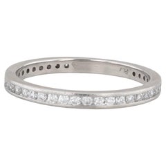 0.36ctw Diamond Wedding Band 900 Platinum Stackable Ring