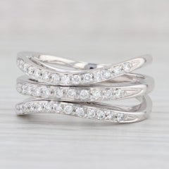 0.36ctw VS2 Diamond Multi-Band Ring 18k White Gold Size 6.75
