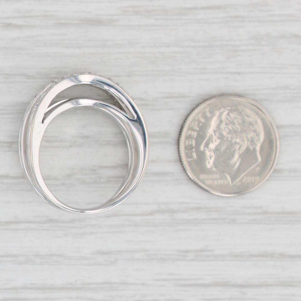 0.36ctw VS2 Diamond Multi-Band Ring 18k White Gold Size 6.75 For Sale 3