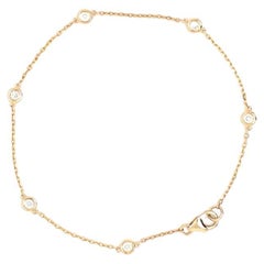 0.36tcw Diamond Station Bracelet in 14K Yellow Gold