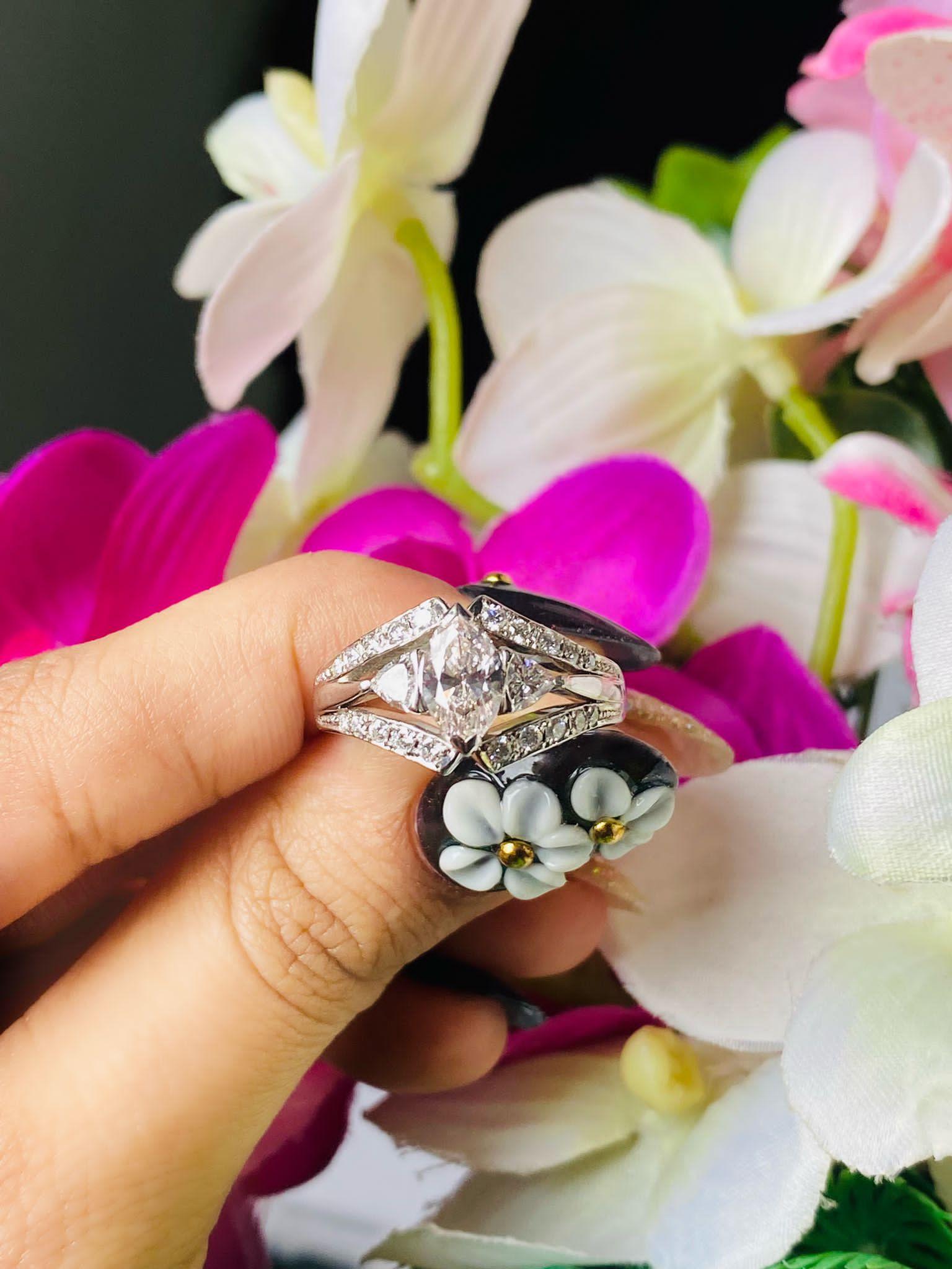 0.377 Carat Fancy Pink SI1 Clarity Diamond Ring For Sale 4