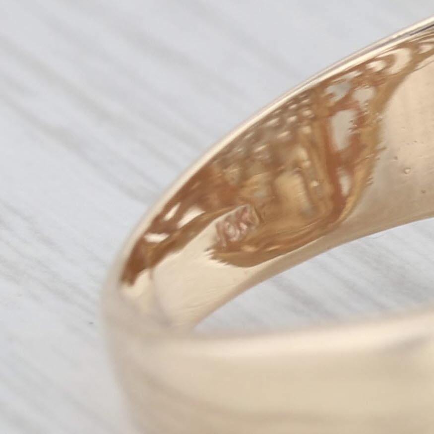 0.37ctw Diamant-Cluster-Ring 10k Gelb Weißgold Openwork Größe 12,5 Men's (Rundschliff)