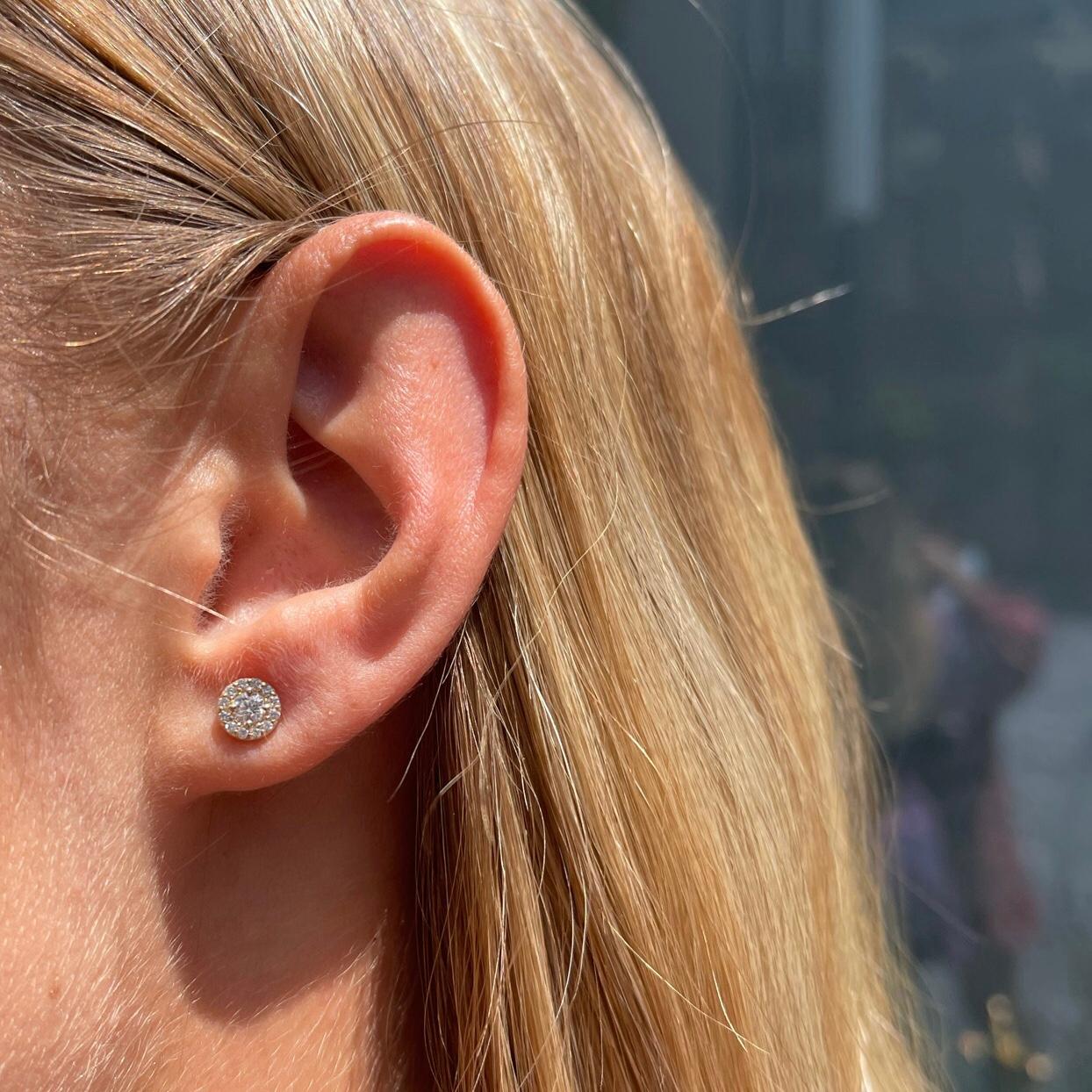 1 ct diamond earrings size