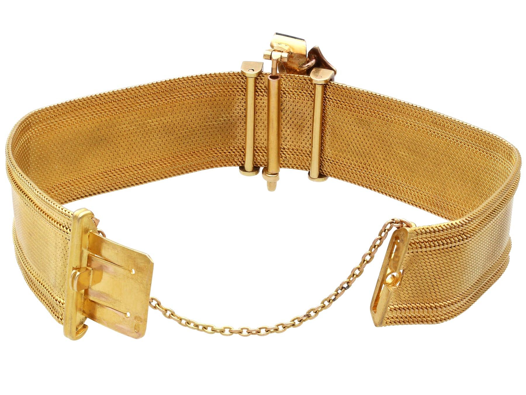 Diamond, Pearl Enamel Bracelet / Brooch in 18k Yellow Gold For Sale 2