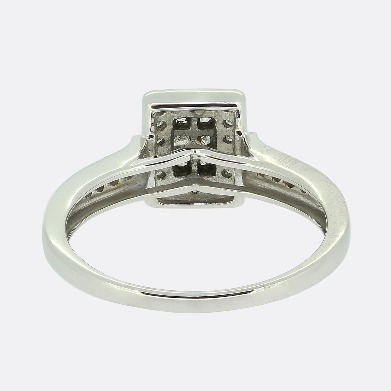 0,38 Karat Diamant Ring mit rechteckigem Gesicht im Zustand „Gut“ im Angebot in London, GB