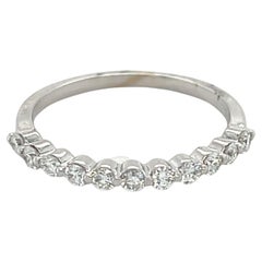 0.38 Carat Natural Diamond 14 Karat White Gold Stackable Band