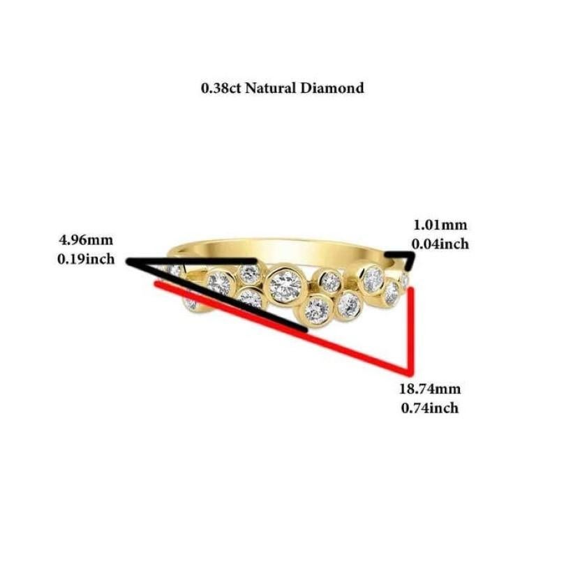 Bague à chaton de 0,38 ct de diamant Pour femmes en vente