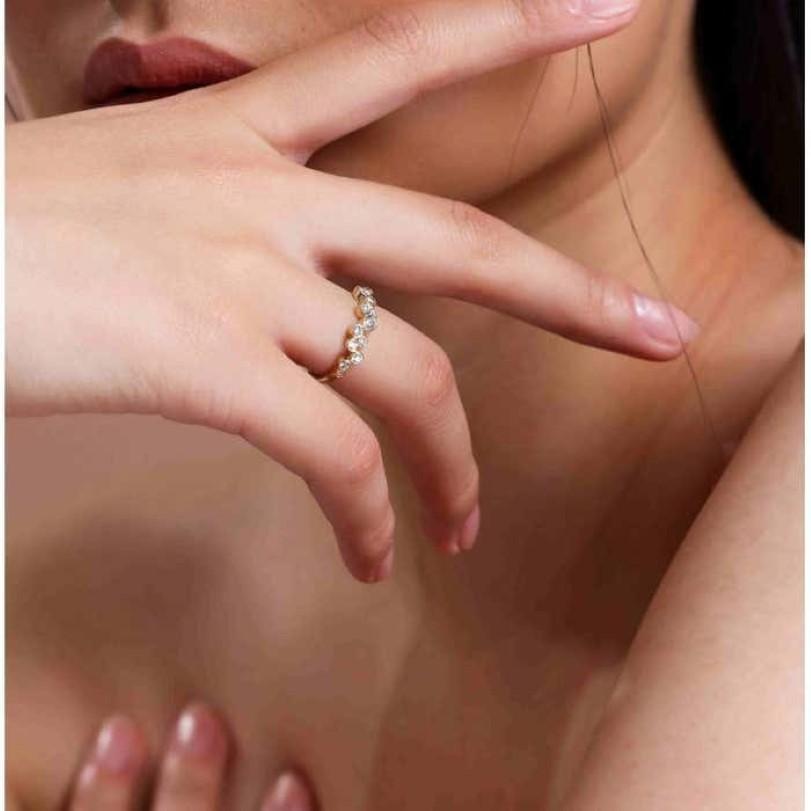 Bague à chaton de 0,38 ct de diamant en vente 1