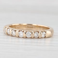 0.38ctw Alianza de Diamantes Oro Amarillo 14k Tamaño 7 Anillo de Aniversario Apilable