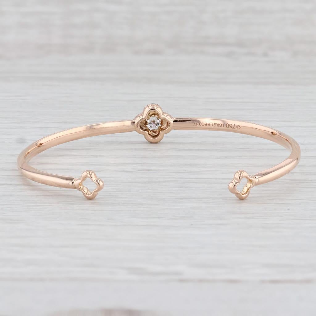 0,38ctw VS2 Diamant-Manschettenarmband 18k Roségold 6,25