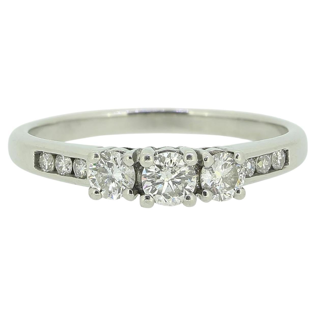 0.39 Carat Diamond Three-Stone Ring