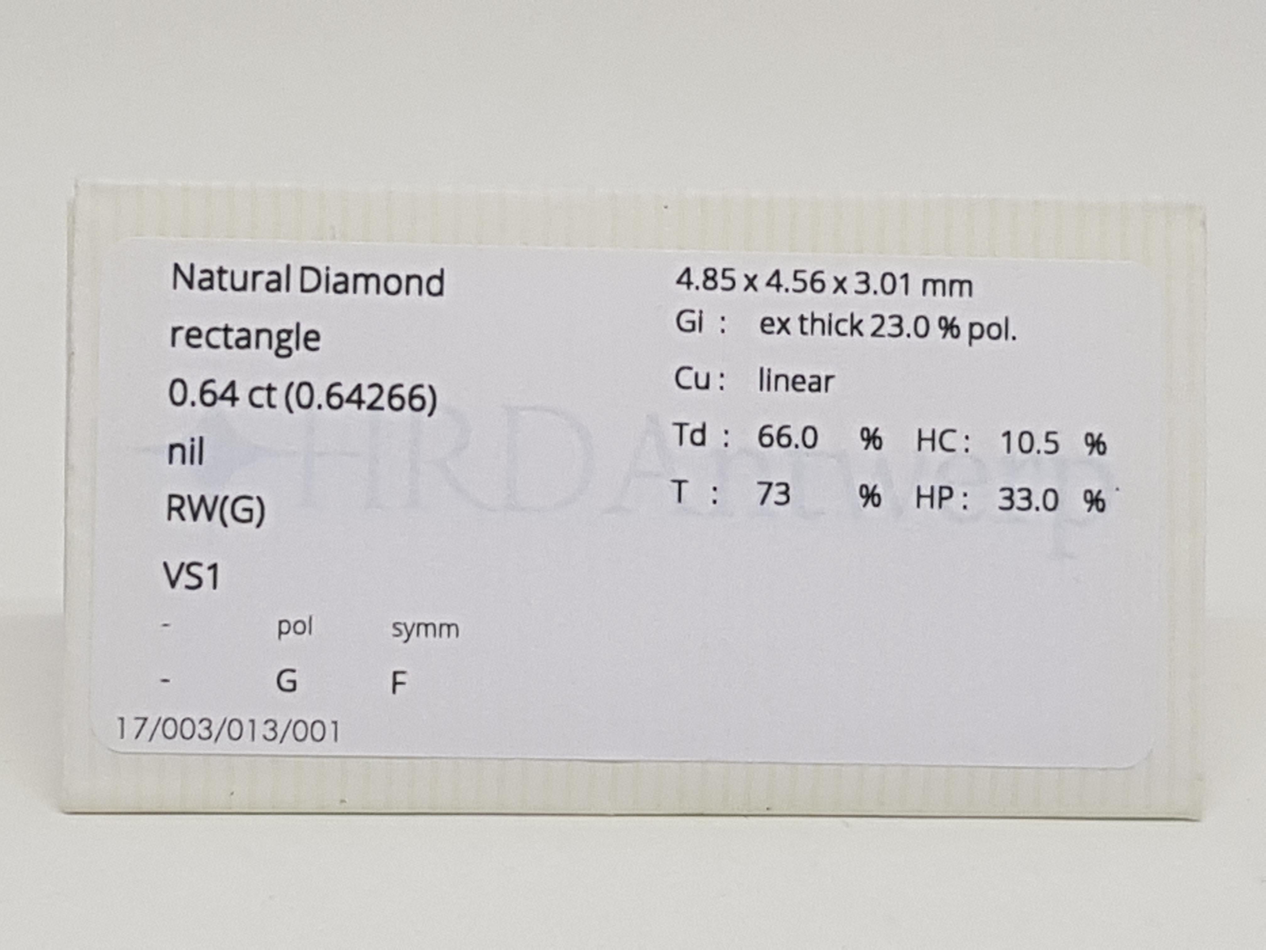 0.39 Carat HRD Certificate White Trilliant Cut Diamond For Sale 1