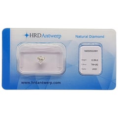 0.39 Carat HRD Certificate White Trilliant Cut Diamond