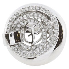 0.39 Carat White Diamond Circle Design Fashion Ring