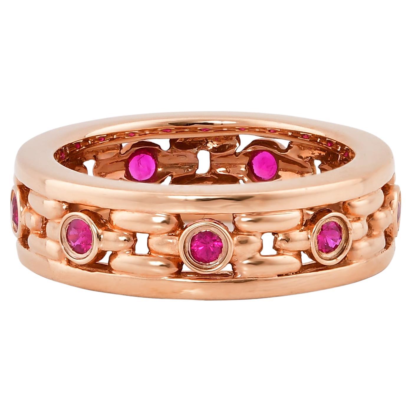 0,390 Karat Rubin-Ring aus 14 Karat Roségold