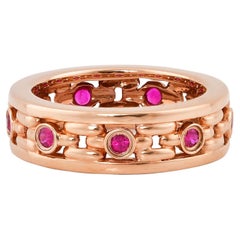 Sunita Nahata Ruby  0.39ct. Fancy Ring in 14Karat Rose Gold.