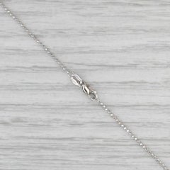 0.39ctw Diamond Cluster Interlocking Circles Pendant Necklace 14k White Gold 16"