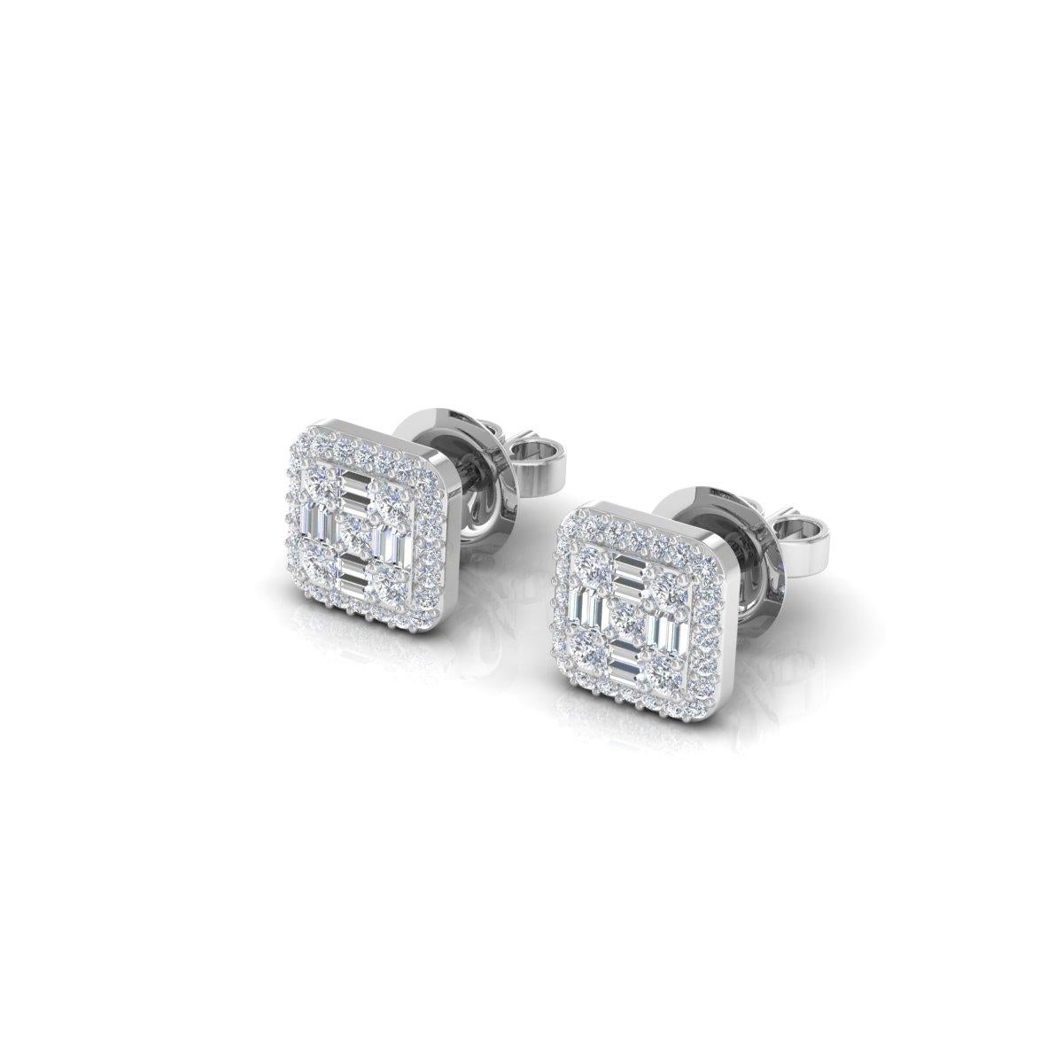 Item Code :- SJTE-10018
Gross Wt. :- 1.68 gm
10k White Gold Wt. :- 1.62 gm
Natural Diamond Wt. :- 0.32 Ct. ( AVERAGE DIAMOND CLARITY SI1-SI2 & COLOR H-I )
Earrings Size :- 7 mm approx.

✦ Sizing
.....................
We can adjust most items to fit