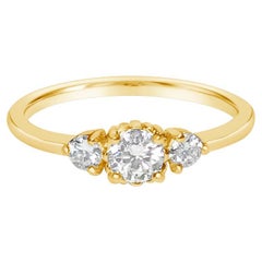 Used 0.3ct diamond ring in 14k yellow gold