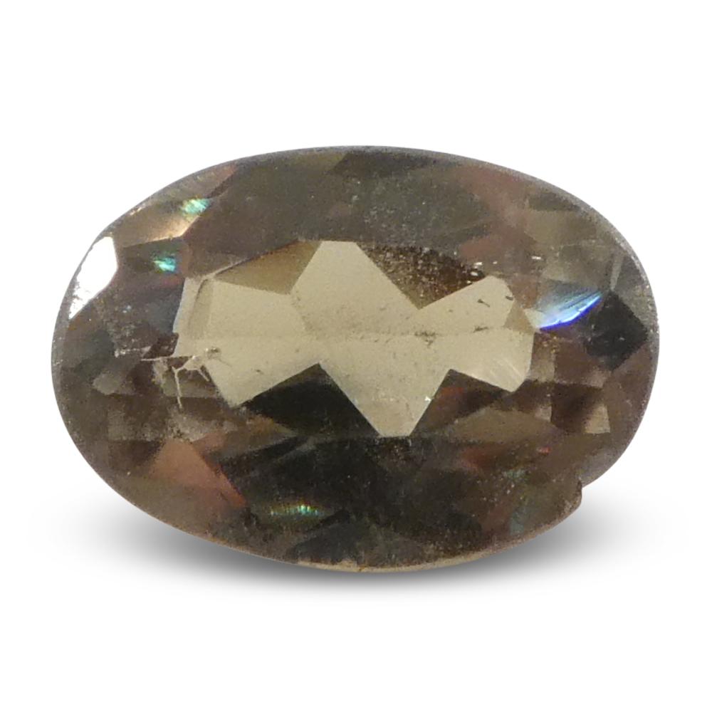 0.3ct Oval Yellow-Green to Yellowish Brown Alexandrite from Brazil For Sale 7