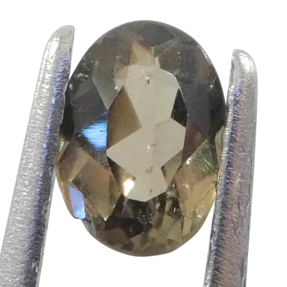 0.3ct Oval Yellow-Green to Yellowish Brown Alexandrite from Brazil For Sale 8
